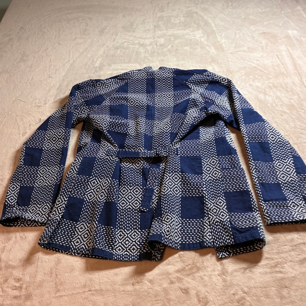 Graph Zero Indigo Sashiko Patchwork Workwear Jack… - image 11